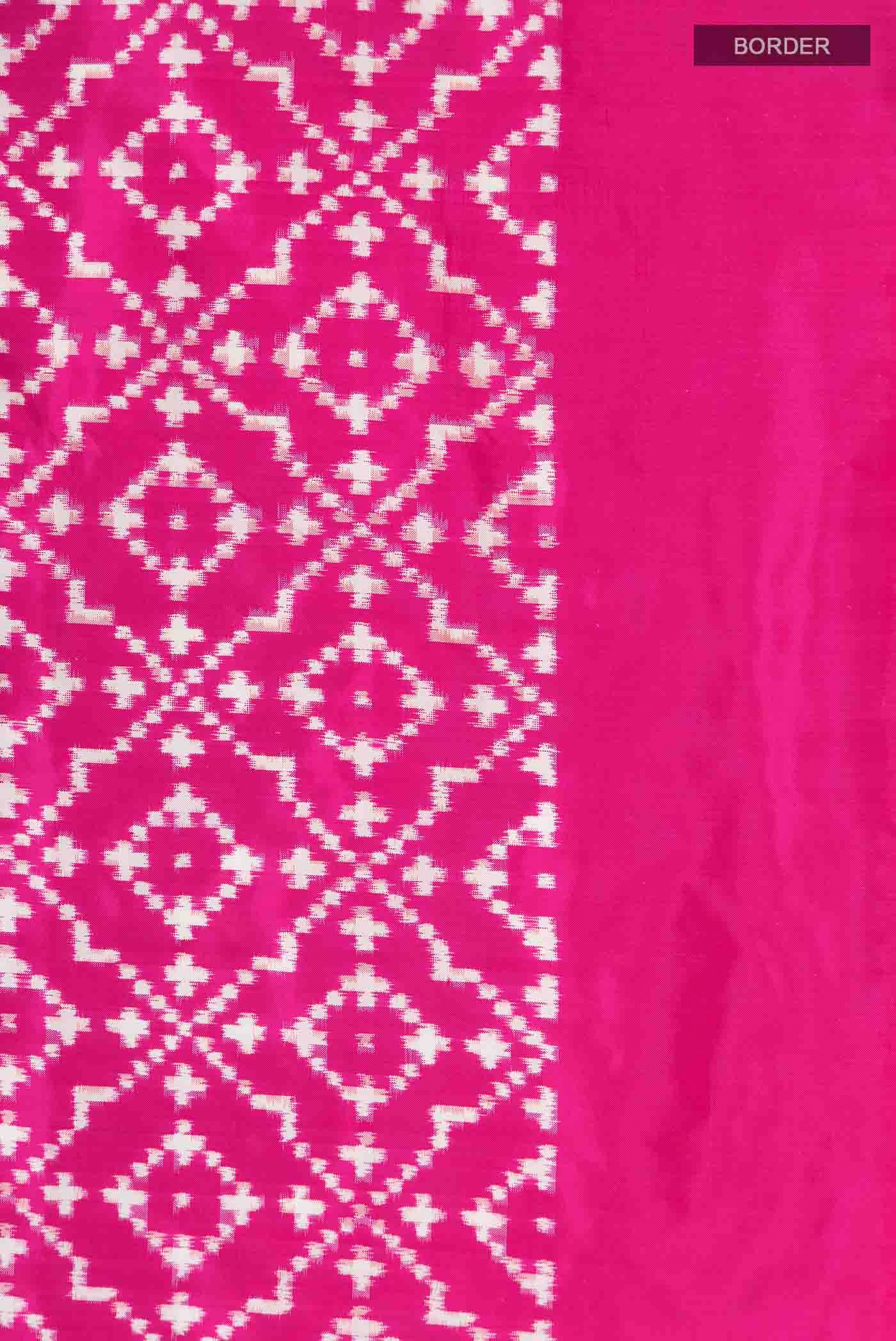 Pink Pochampally Silk Saree - Image 6