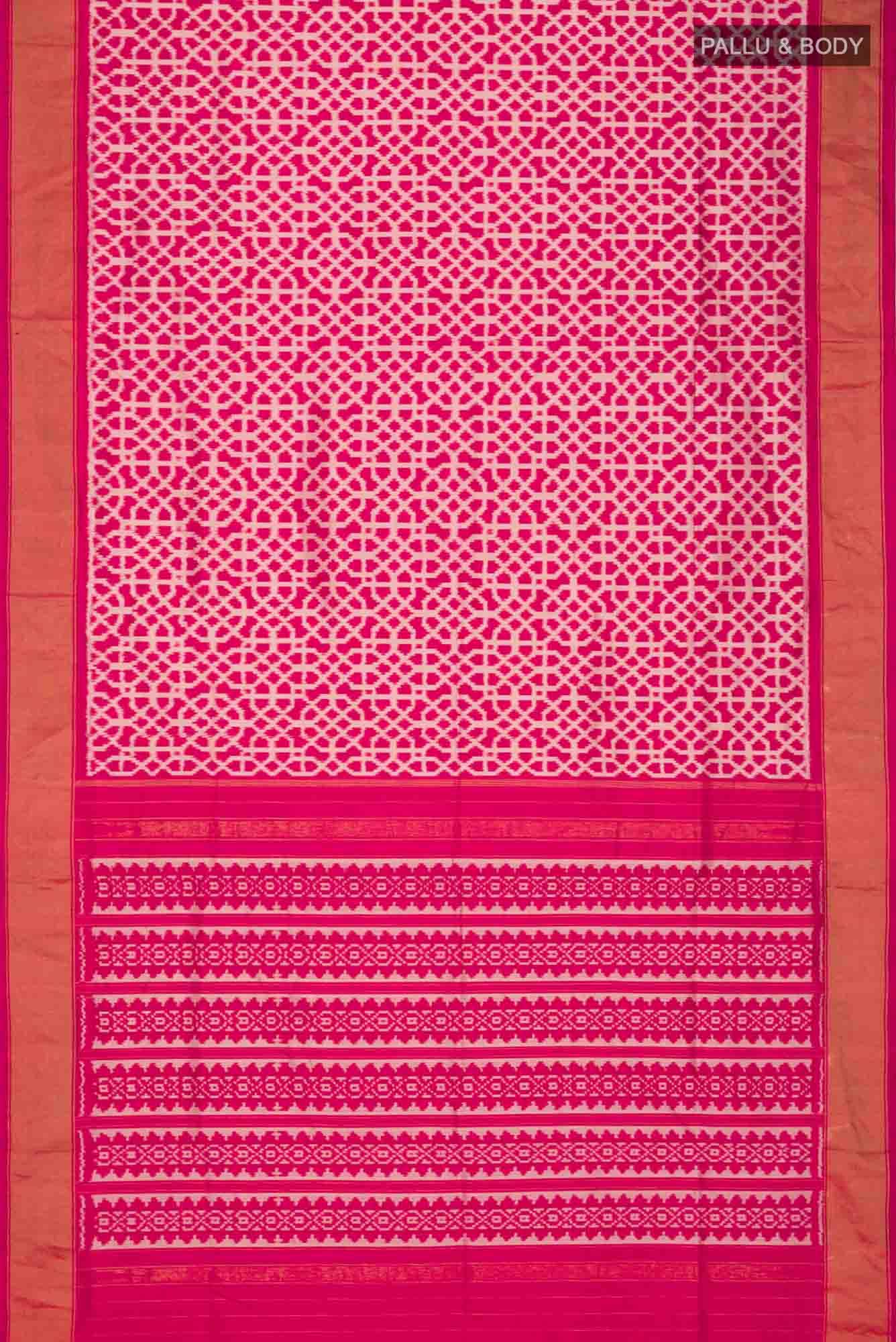 Pink Pochampally Silk Saree - Image 4