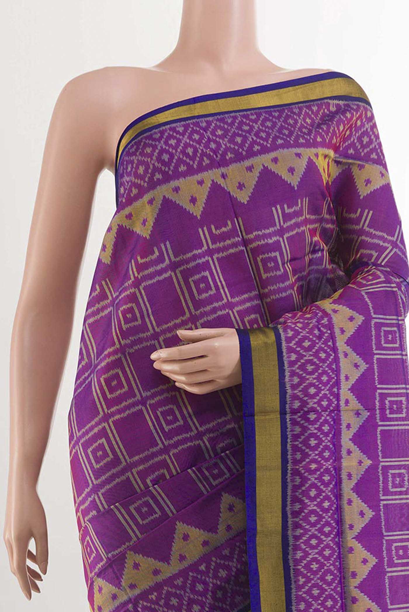 Pink Rajkot Patola Silk Saree - Image 2
