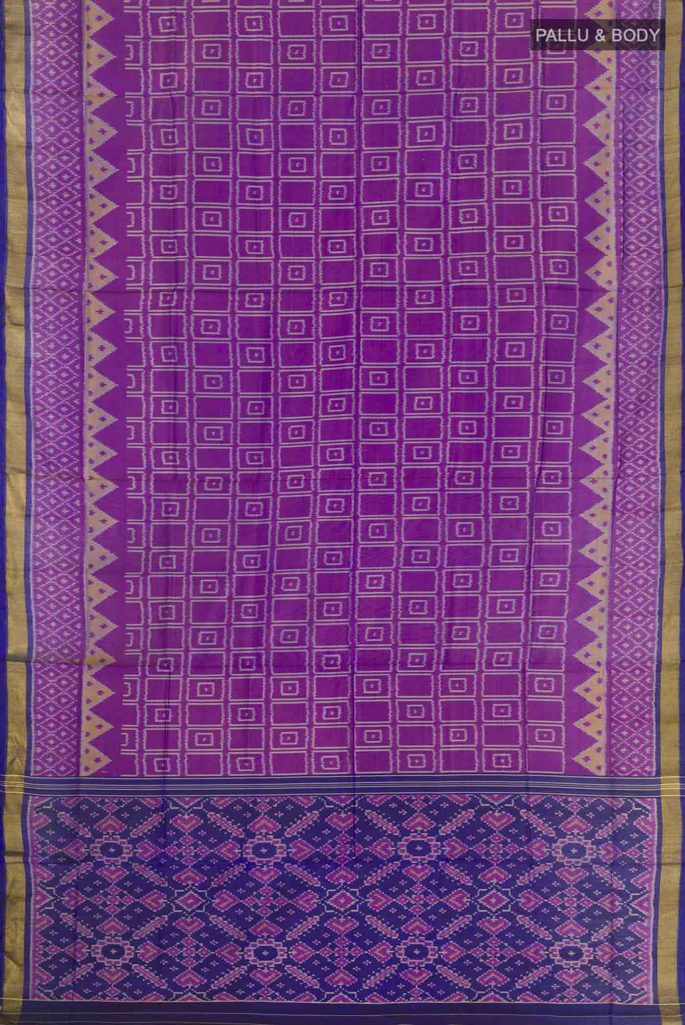 Pink Rajkot Patola Silk Saree - Image 4