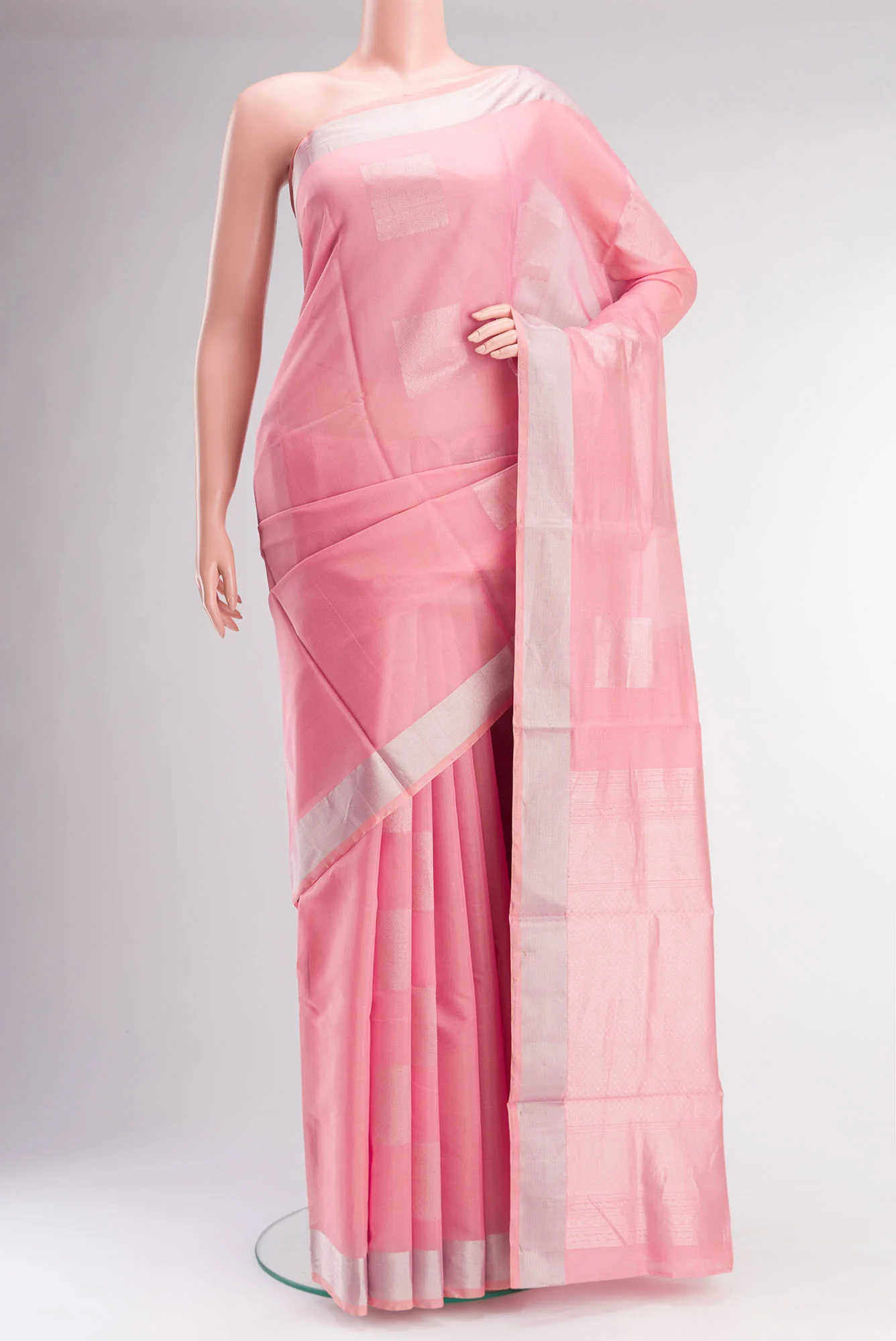 Pink Silk Cotton Saree