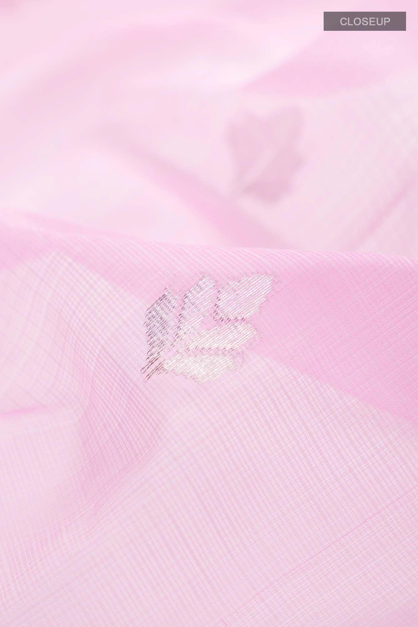 Rose pink Kota Silk Saree - Image 3