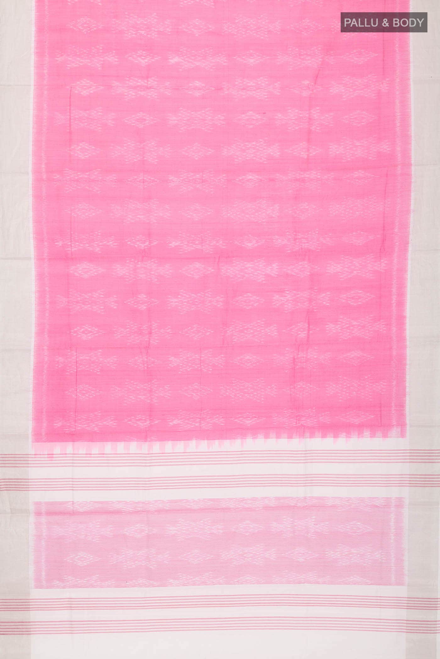 Pink Silk Cotton Saree - Image 2