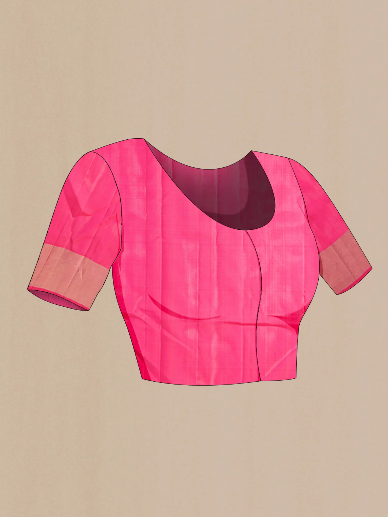 Pink Soft Silk Saree - Image 4