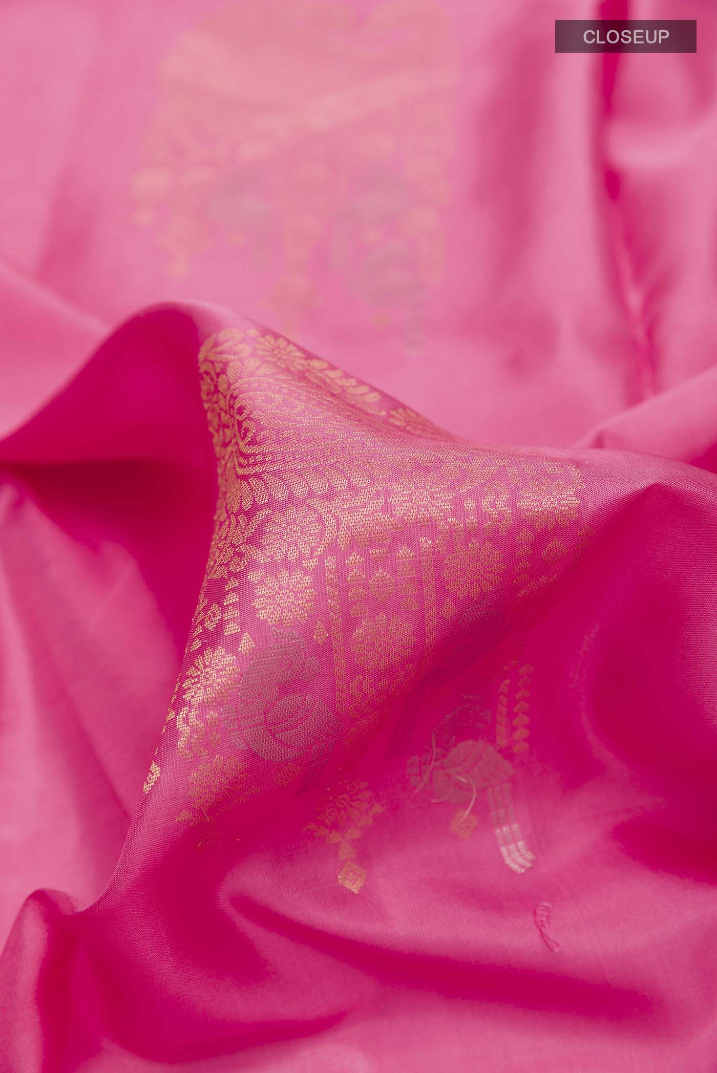 Pink Soft Silk Saree - Image 2