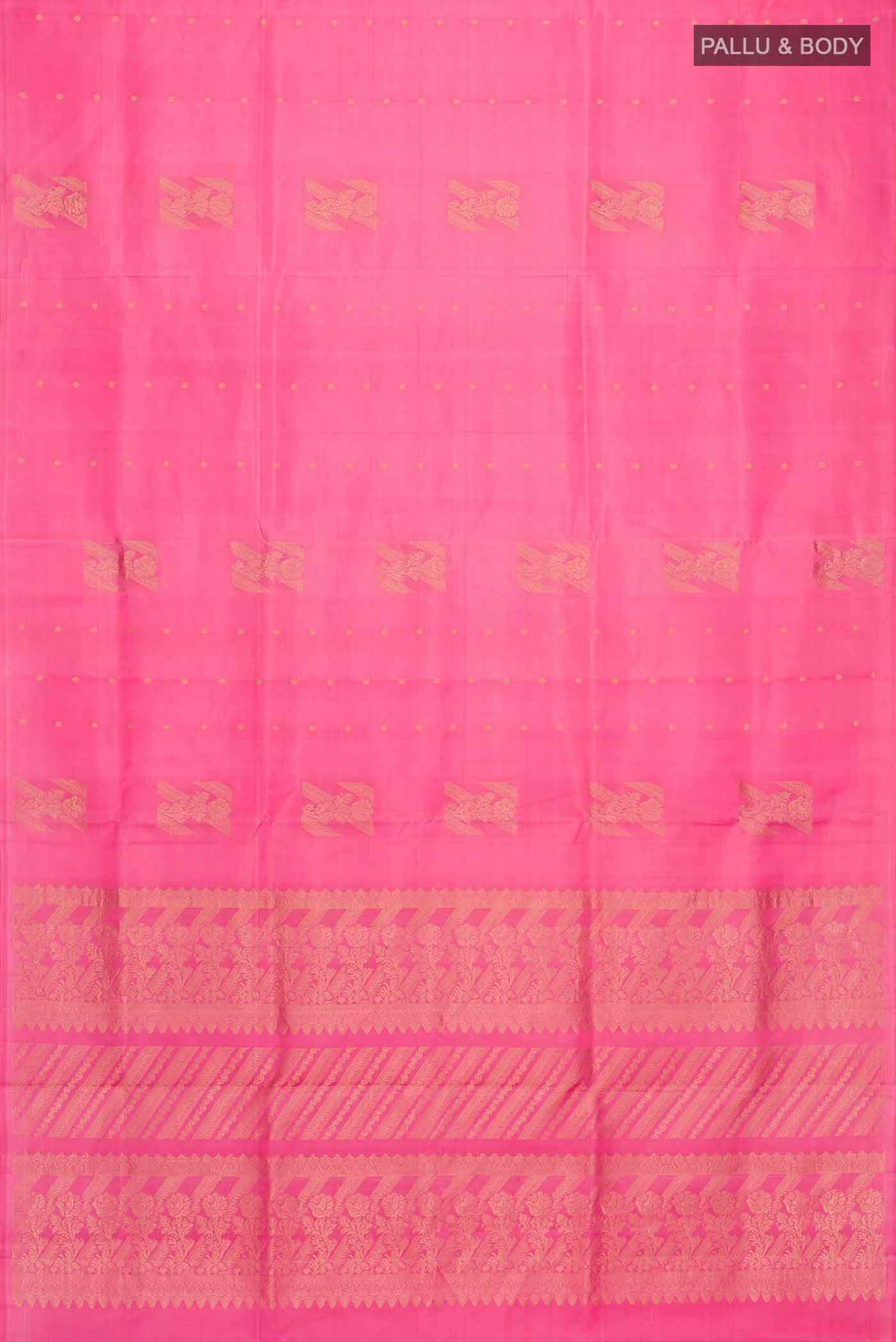 Pink Soft Silk Saree - Image 5