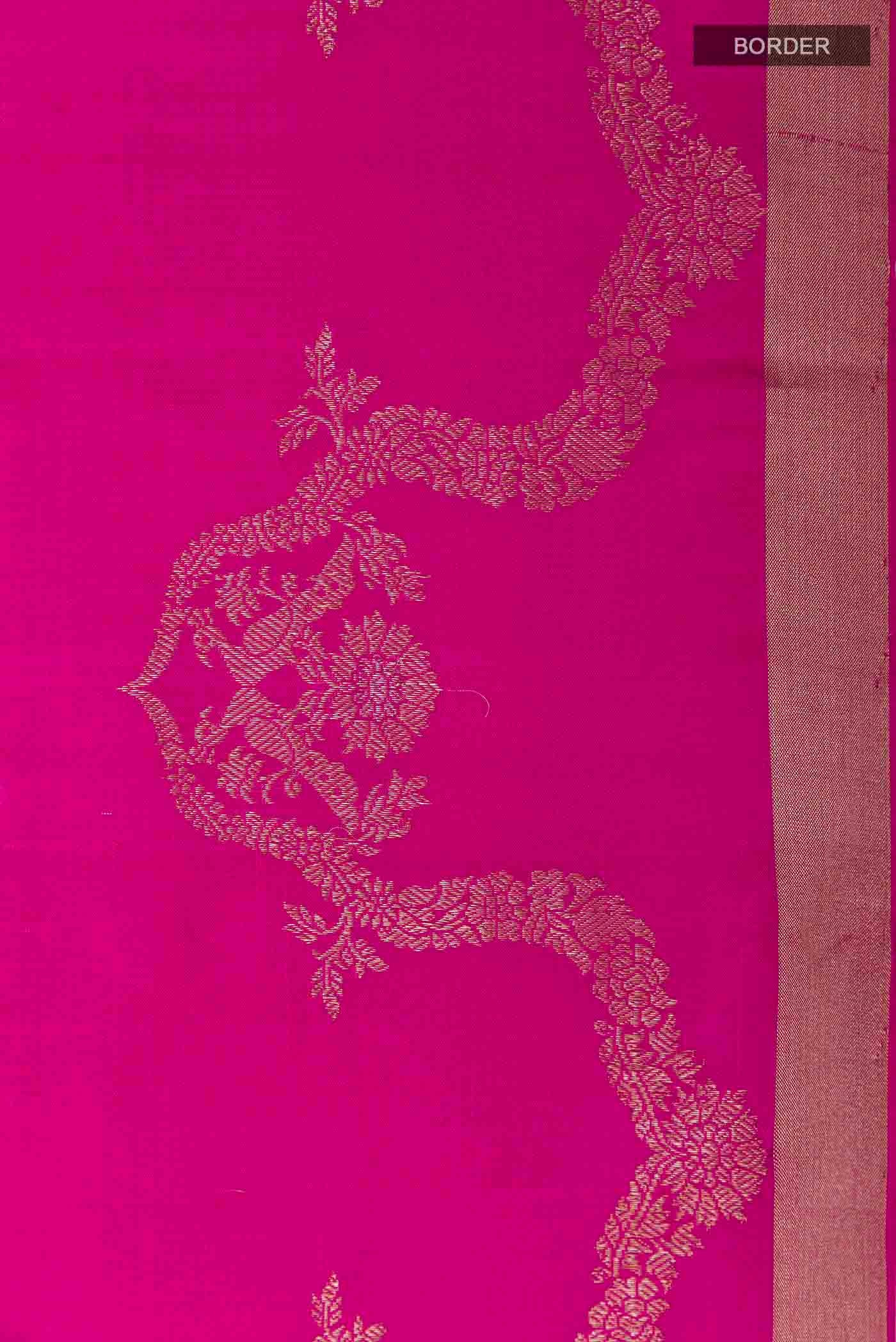 Pink Soft Silk Saree - Image 3