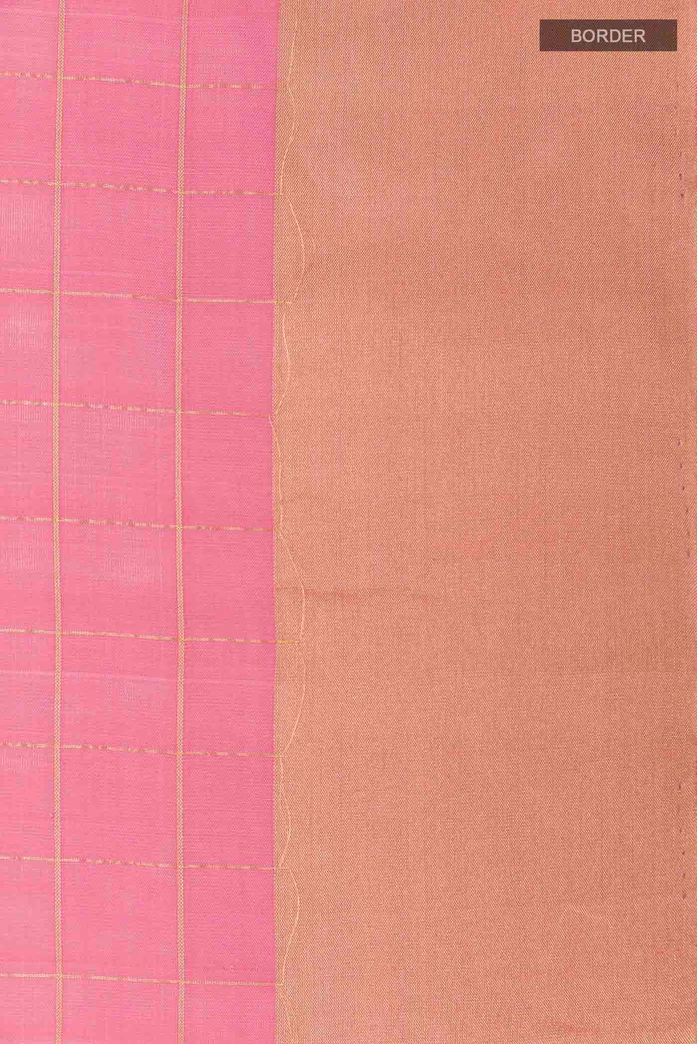 Pink Soft Silk Saree - Image 3