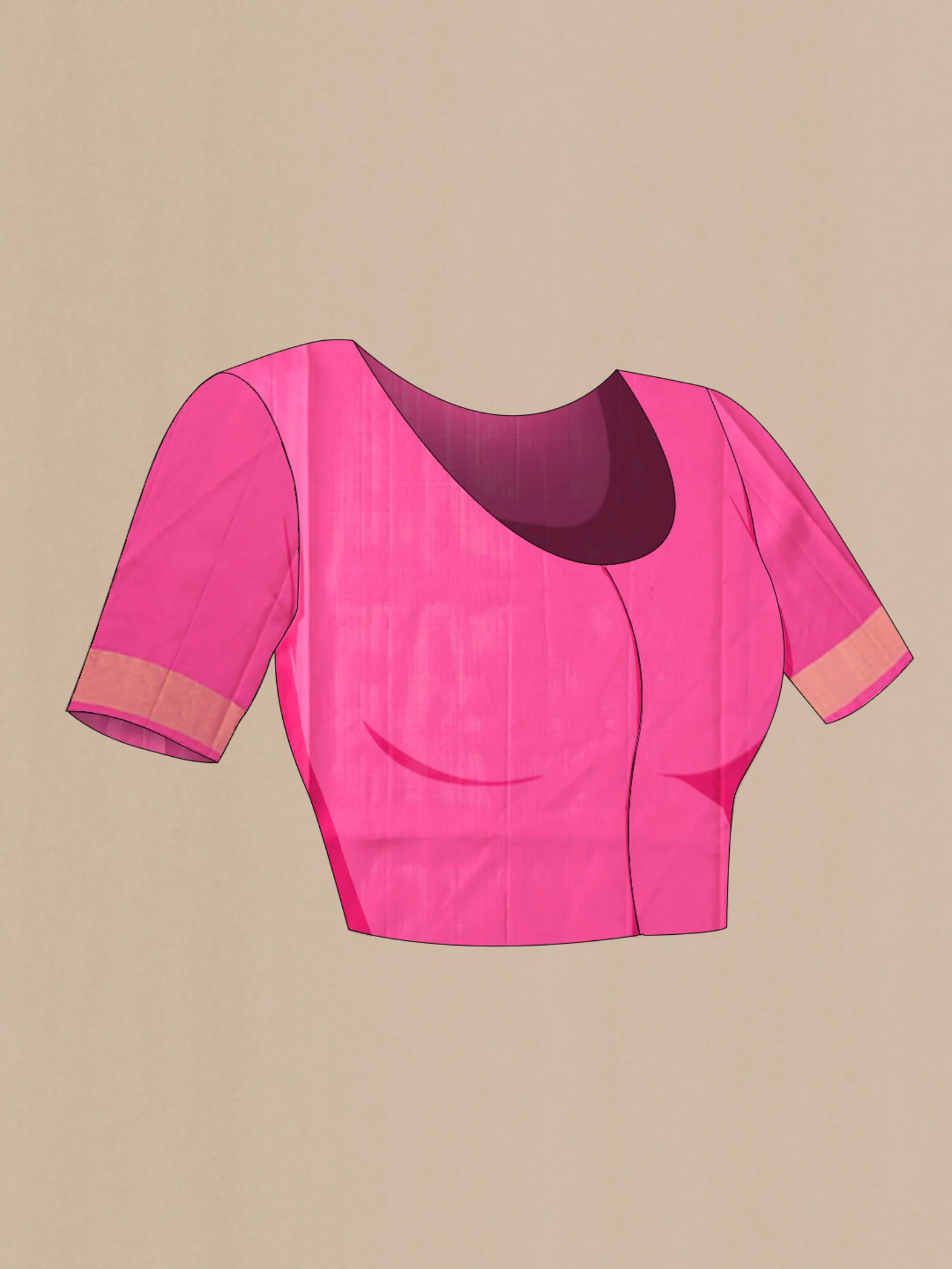 Pink Soft Silk Saree - Image 4