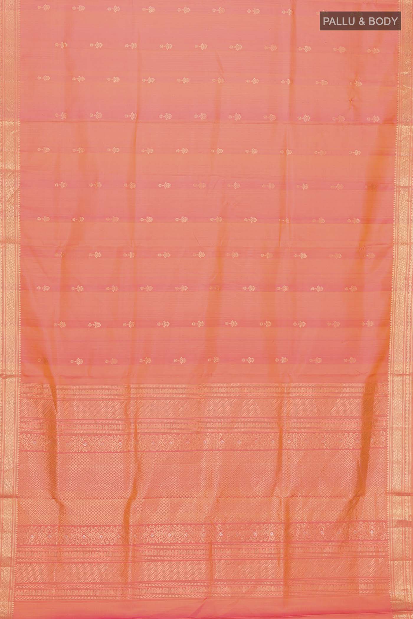 Pink with Orange Color Soft Silk Saree - Image 5