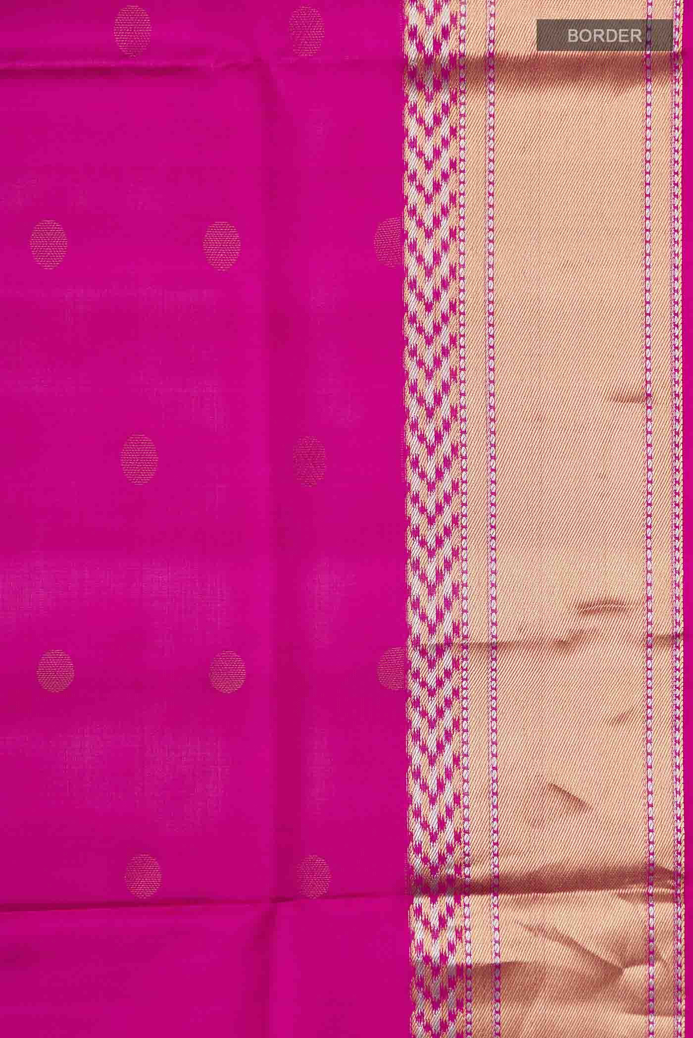 Pink Soft Silk Saree - Image 3
