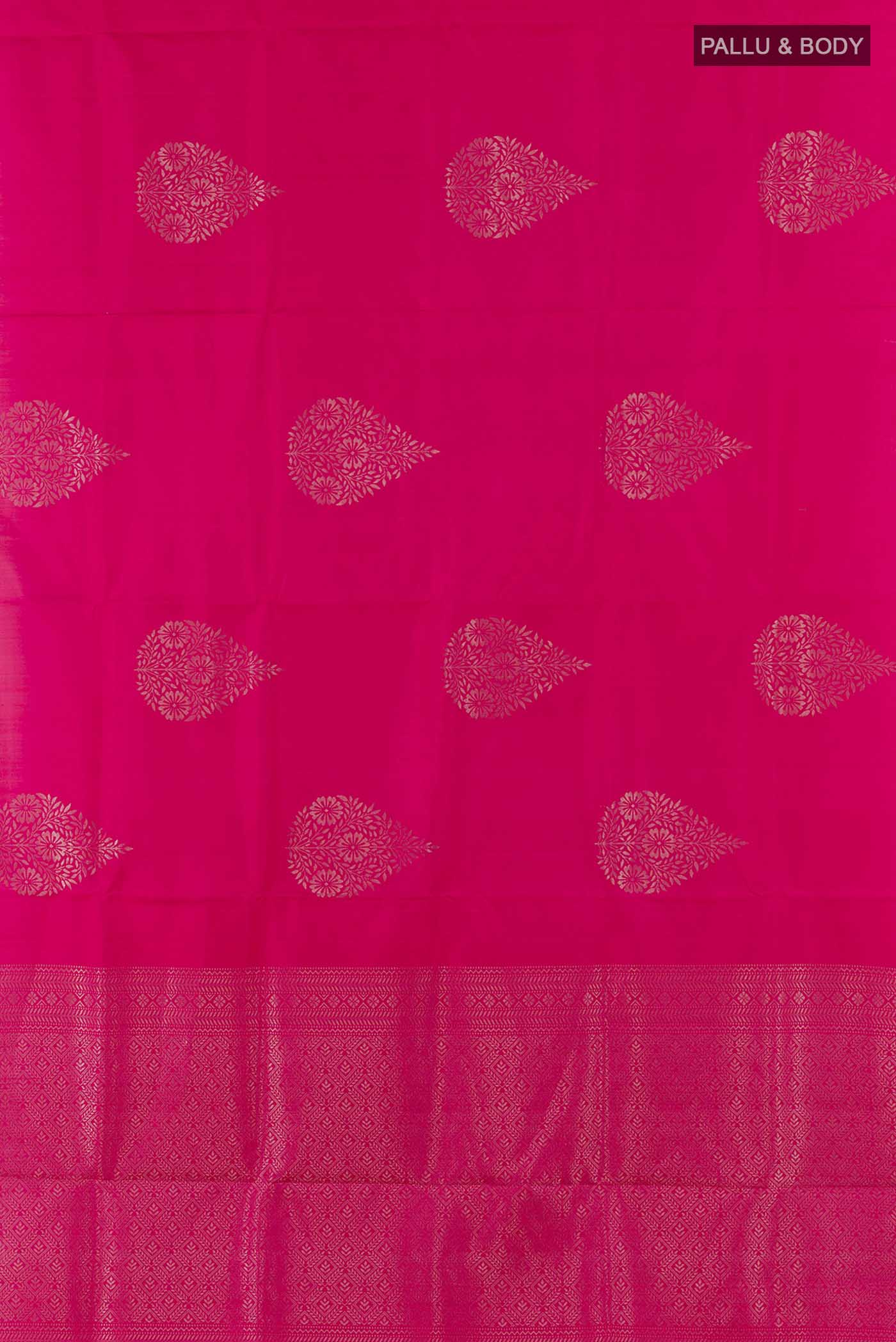 Pink Soft Silk Saree - Image 5