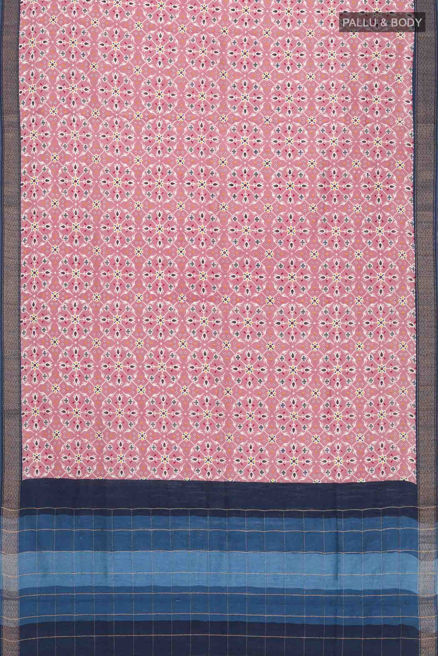 Pink Tussar Silk Saree - Image 5