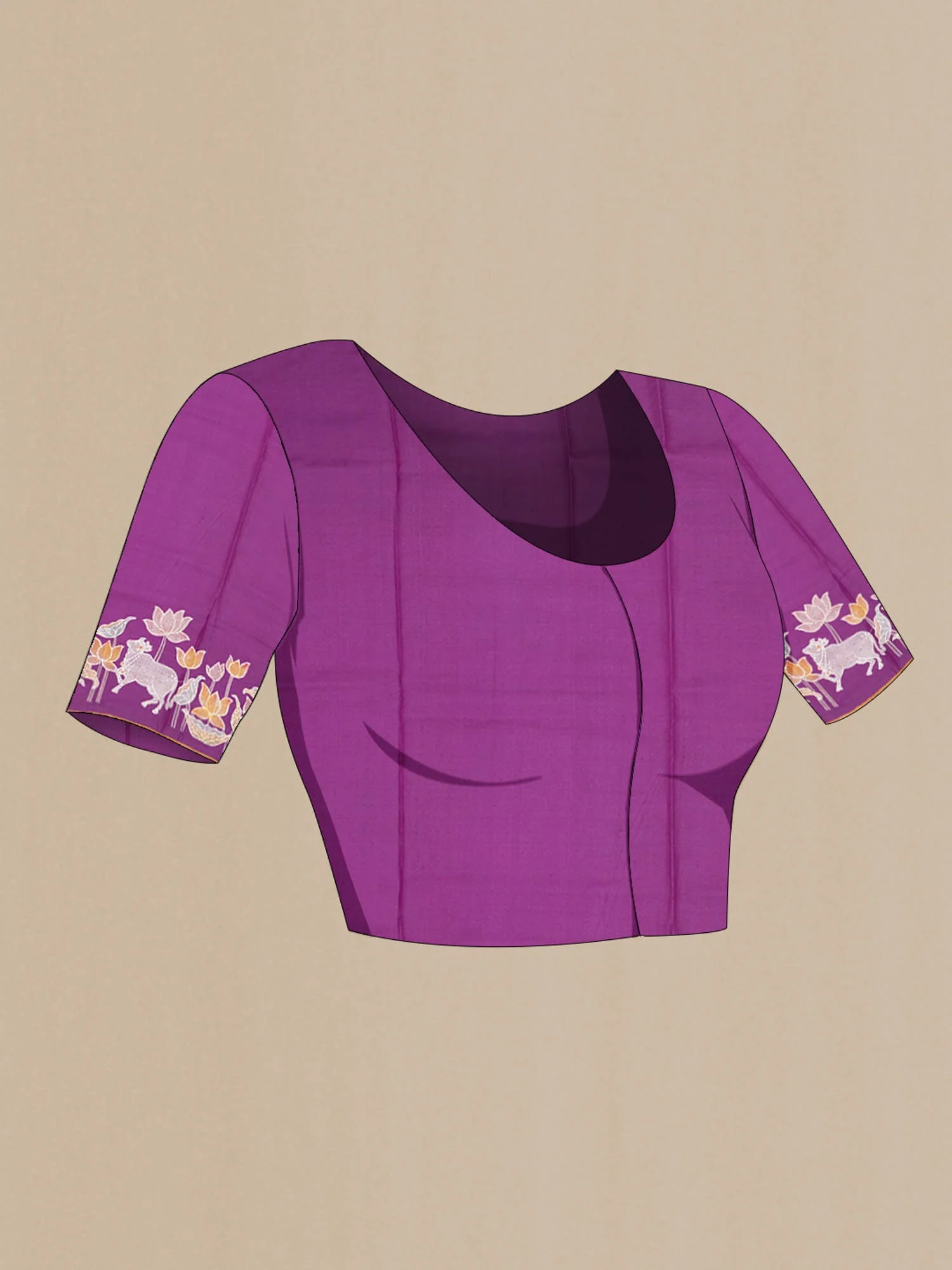 Pink Tussar Silk Saree - Image 6