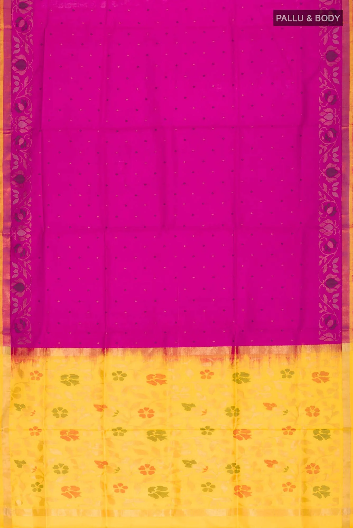 Pink Uppada Silk Saree - Image 4