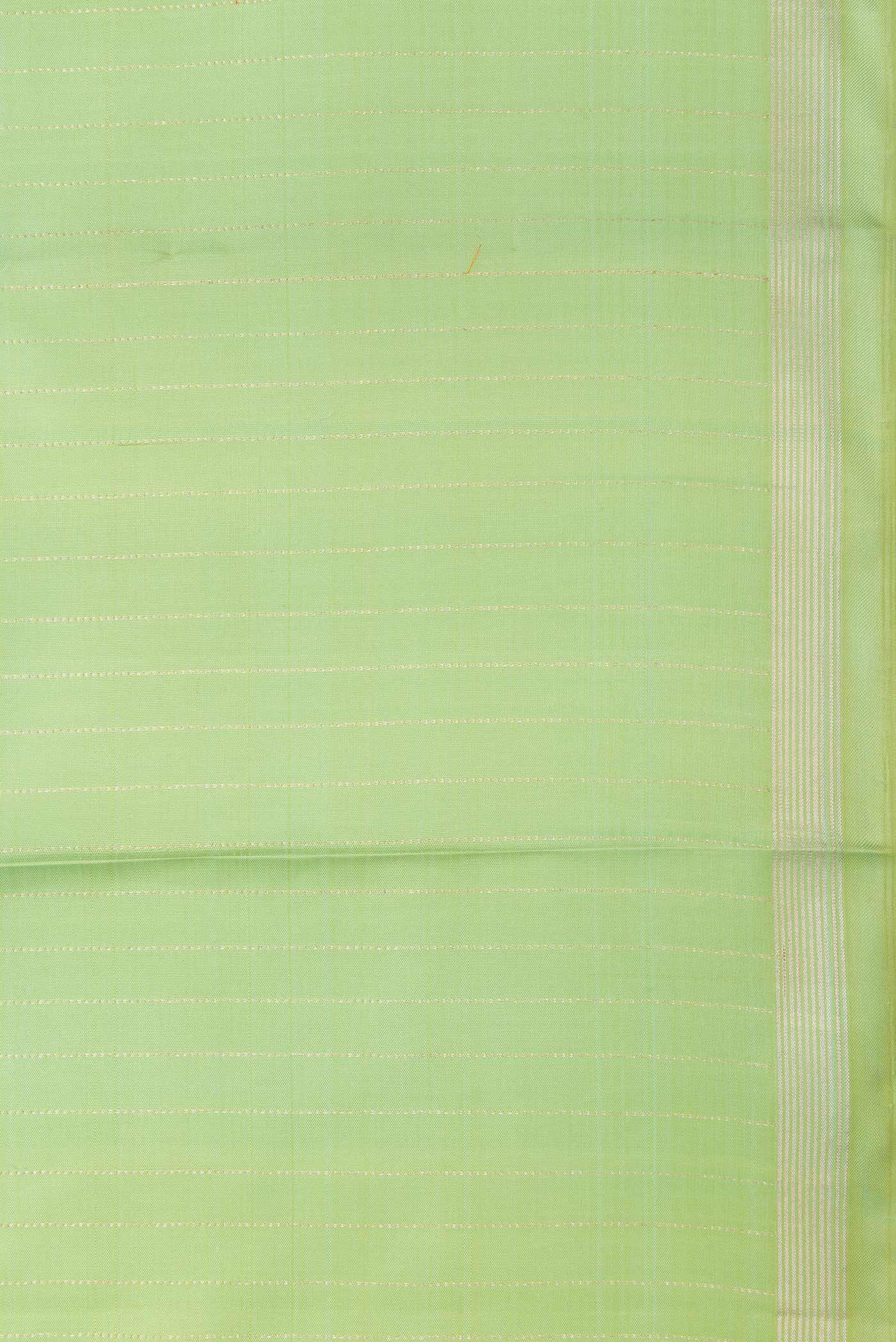 Pista Green and Purple Color Kanjivaram Saree - Image 3
