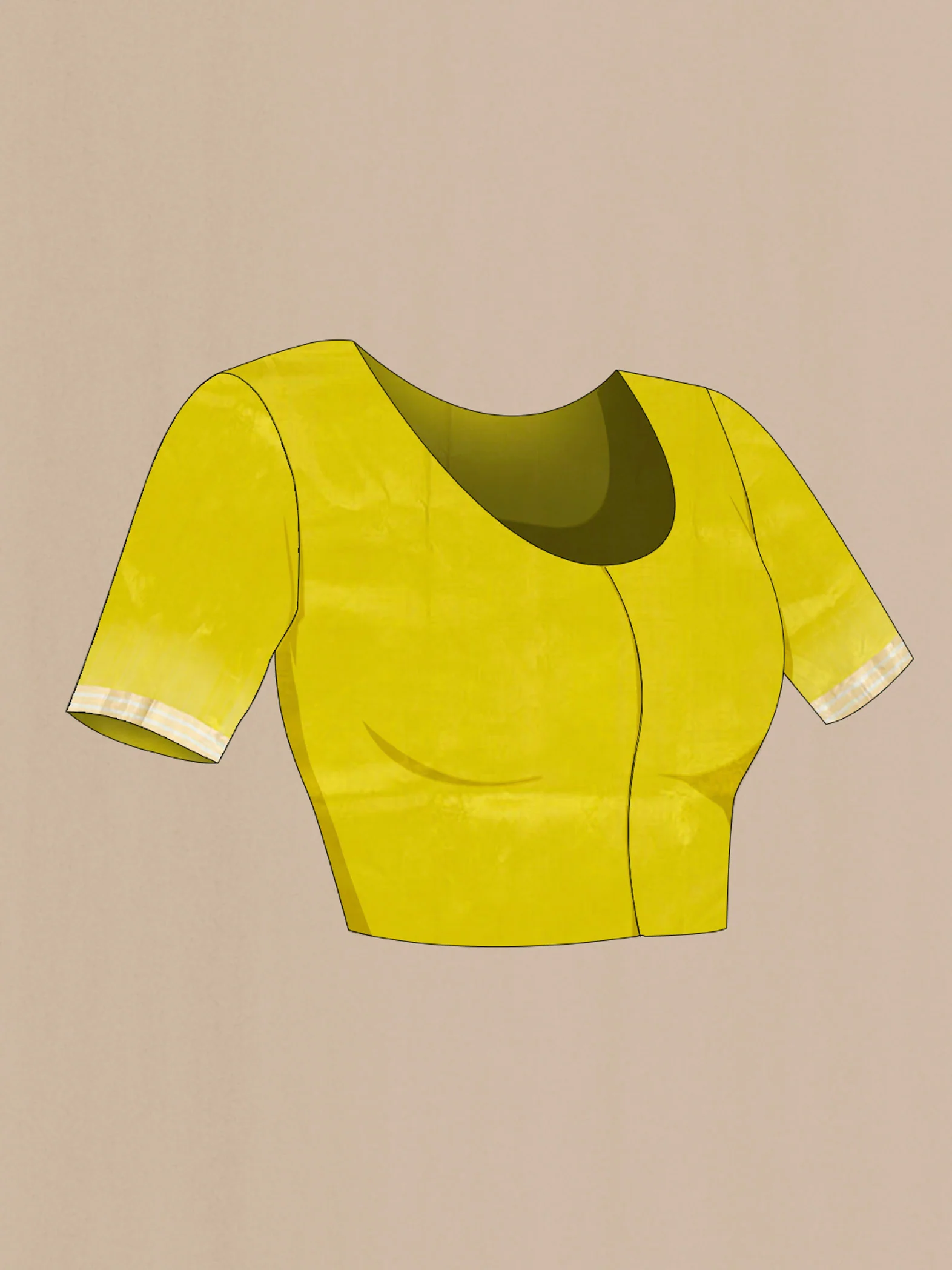 Lemon Yellow Banarasi Katan Silk Saree - Image 4