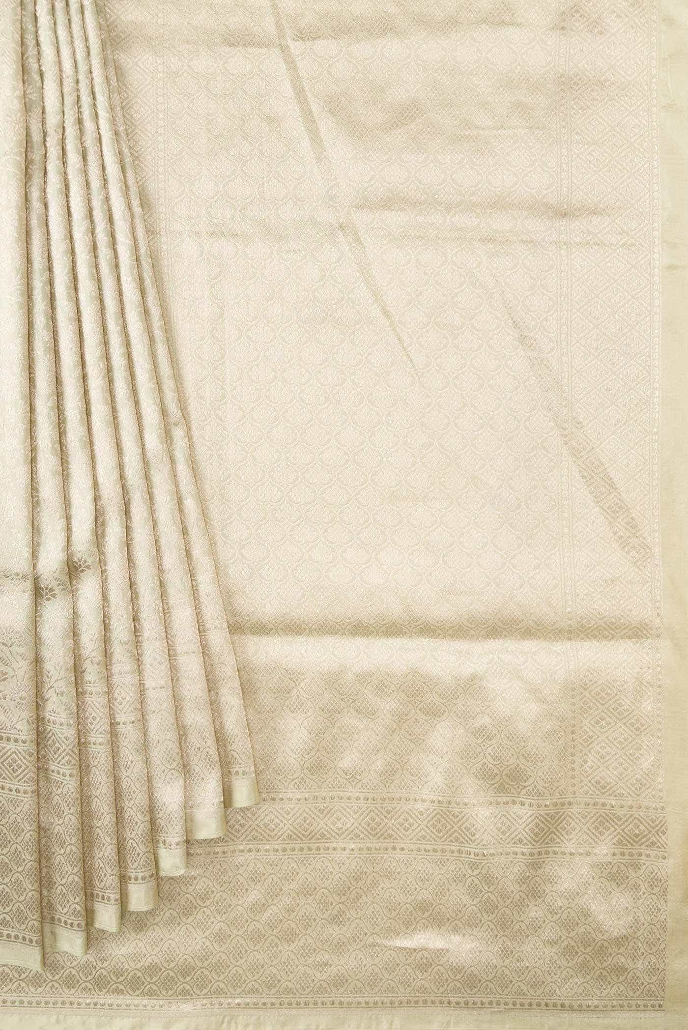 Pista Green Banarasi Silk Saree - Image 2