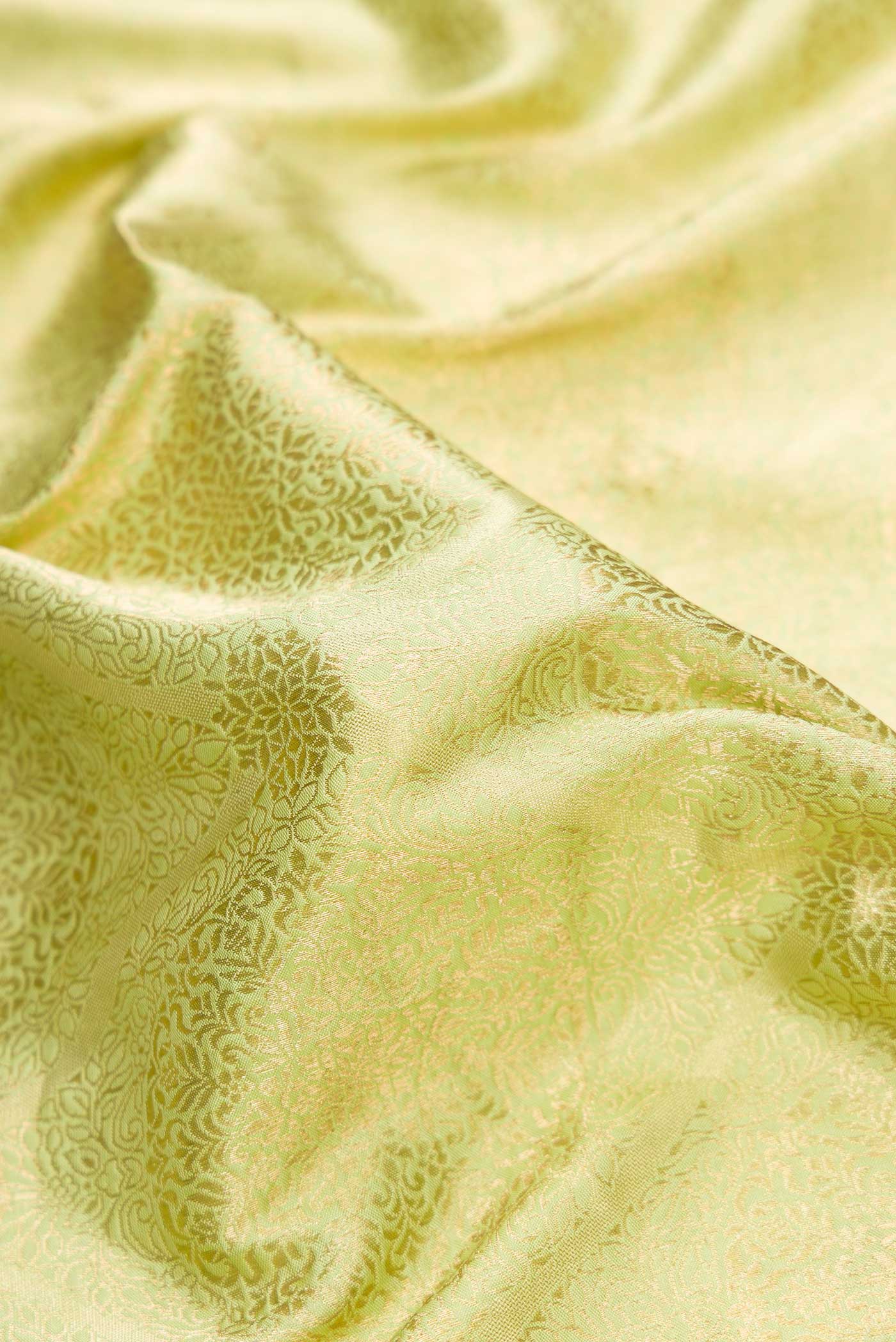 Pista Green Banarasi Silk Saree - Image 2