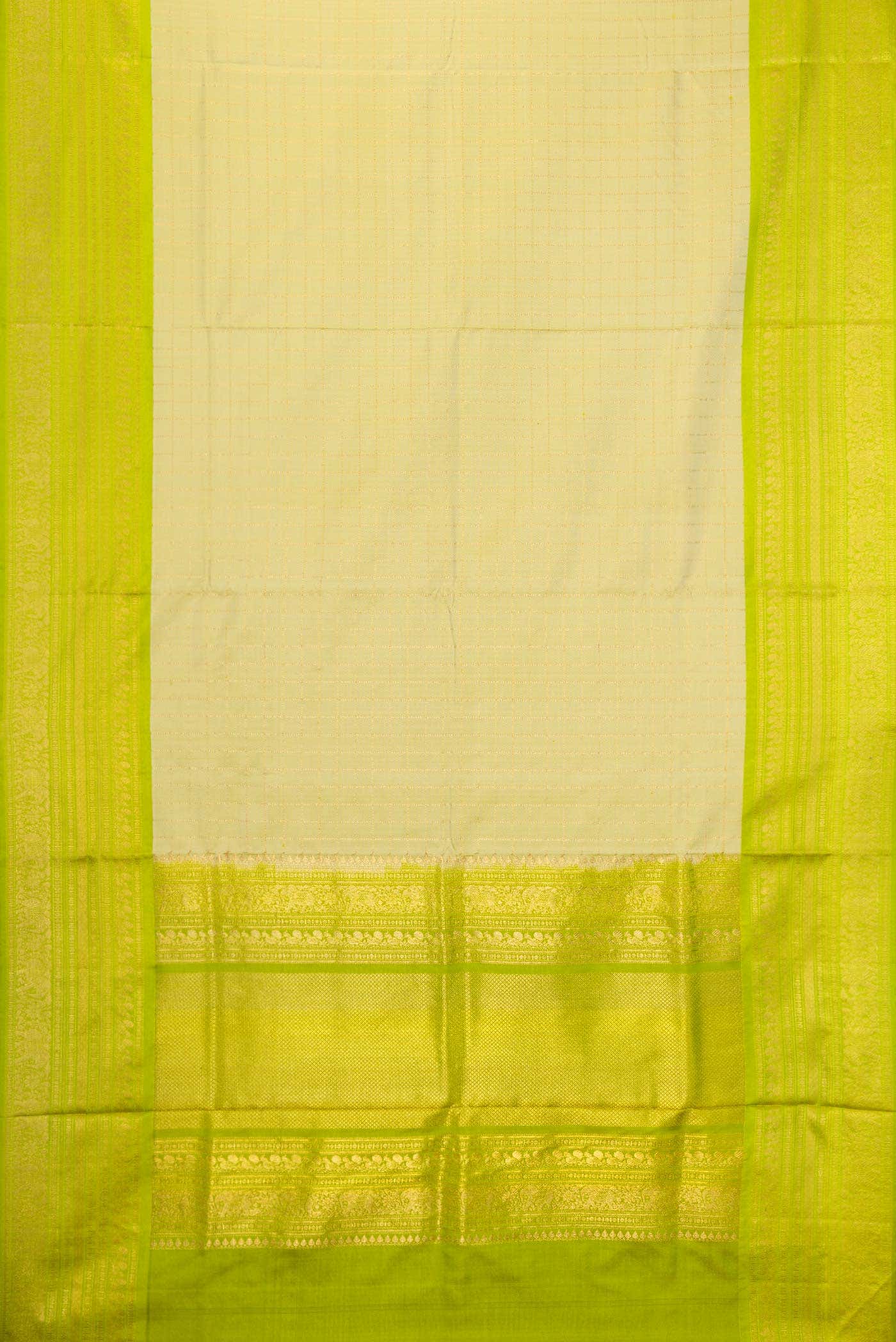 Pista Green Dual Tone Double Ikat Saree - Image 10