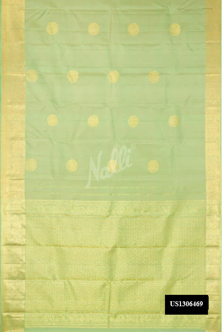 Pista Green Dual Tone Kanchipuram Silk Saree