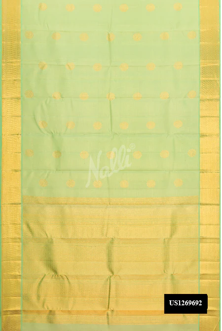 Pista Green Dual Tone Kanchipuram Silk Saree