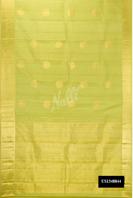 Pista Green Dual Tone Kanchipuram Silk Saree