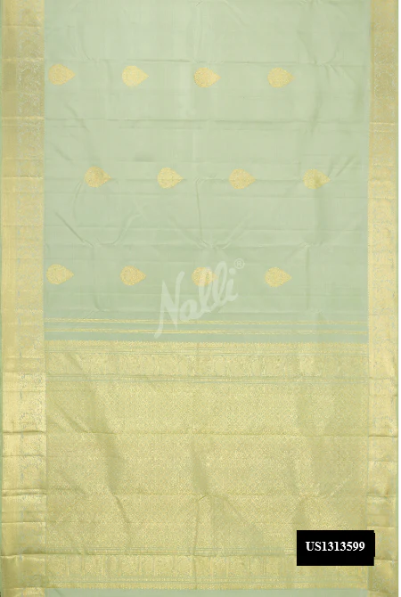 Pista Green Dual Tone Kanchipuram Silk Saree