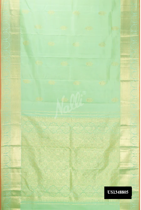 Pista Green Dual Tone Kanchipuram Silk Saree