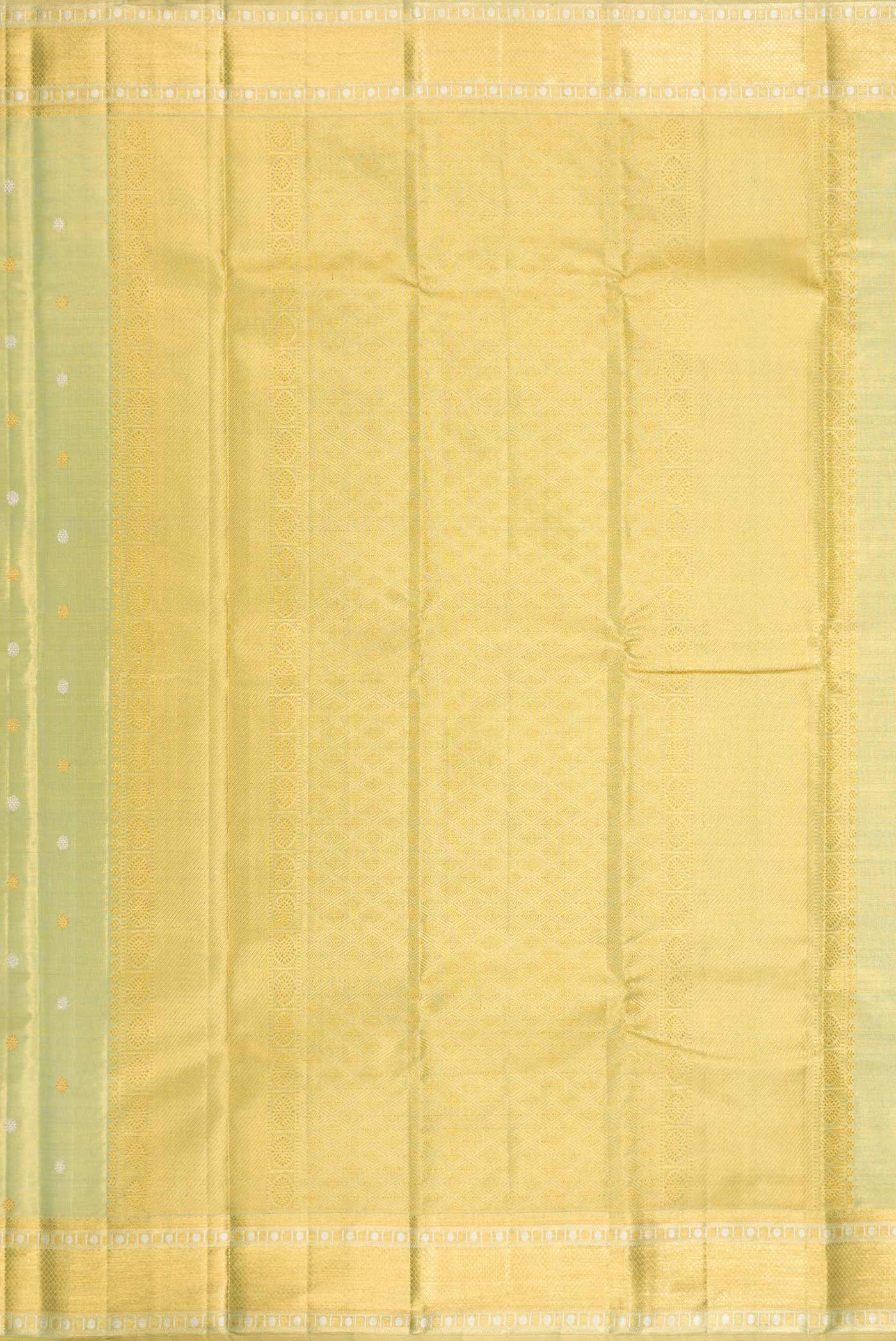 Pista Green Dual Tone Kanjivaram Silk Saree - Image 7