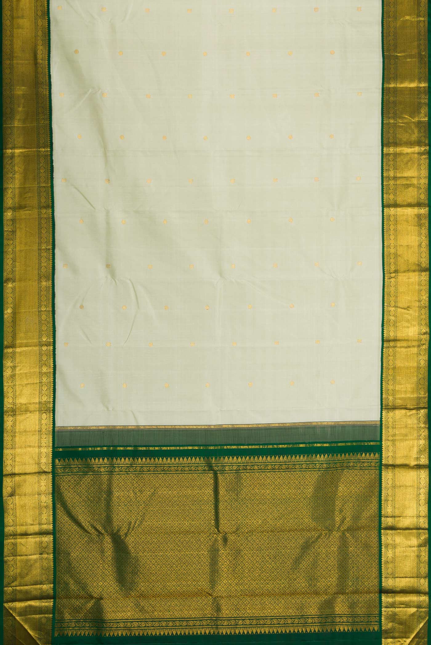 Pista Green Dual Tone Kanjivaram Silk Saree - Image 6