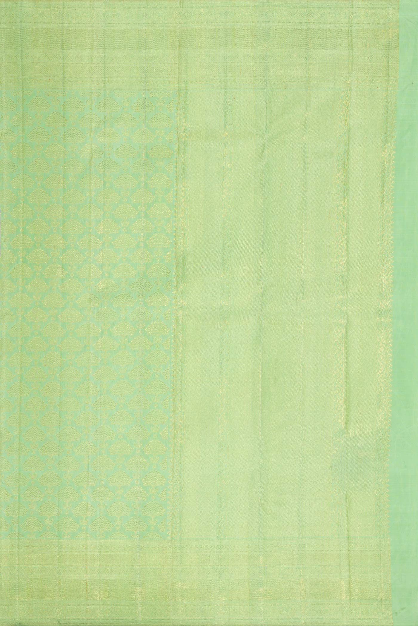 Pista Green Dual Tone Kanchipuram Silk Saree - Image 7