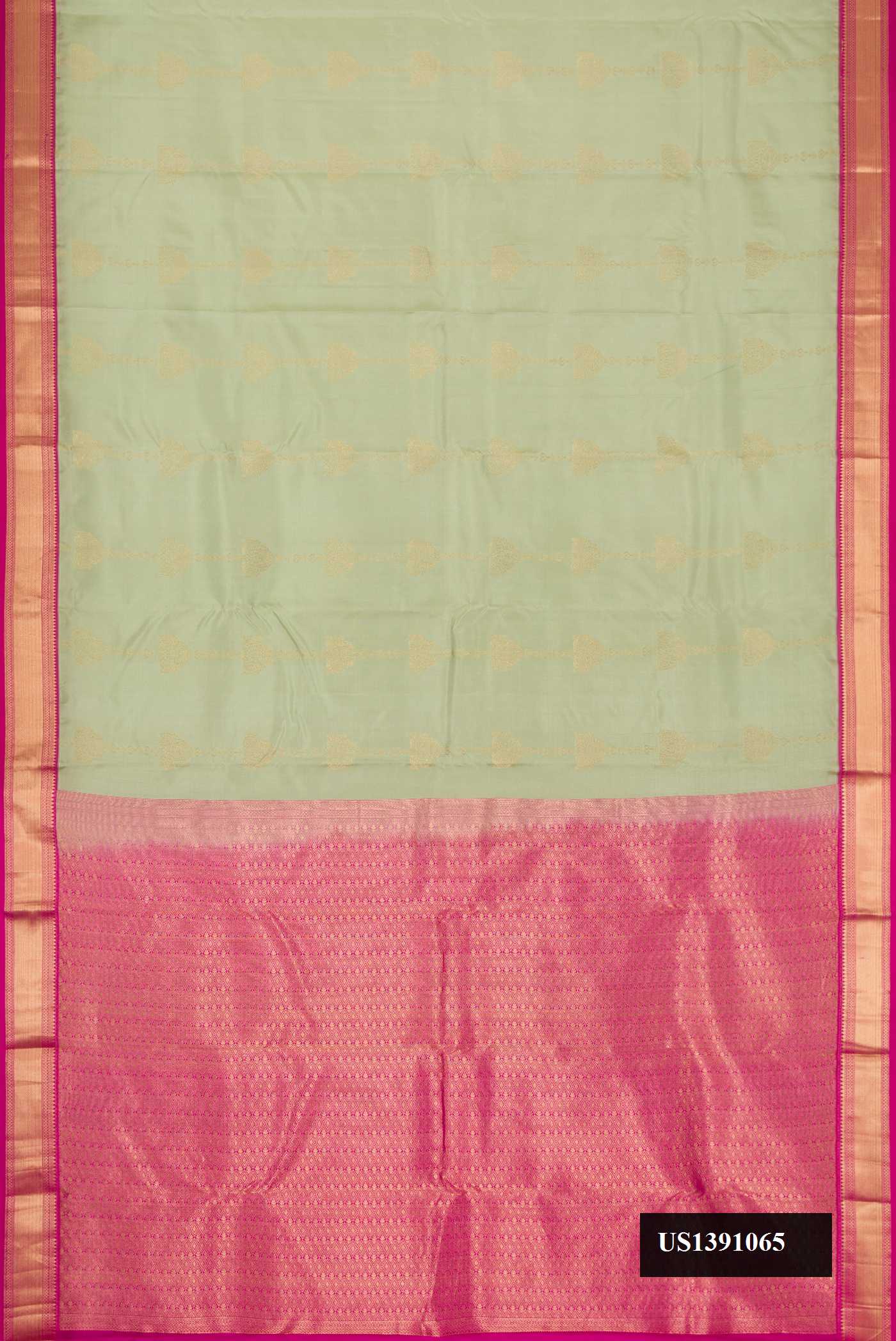 Pista Green Dual Tone Kanchipuram Silk Saree