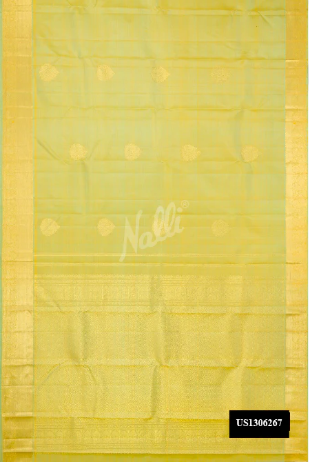 Pista Green Dual Tone Kanchipuram Silk Saree