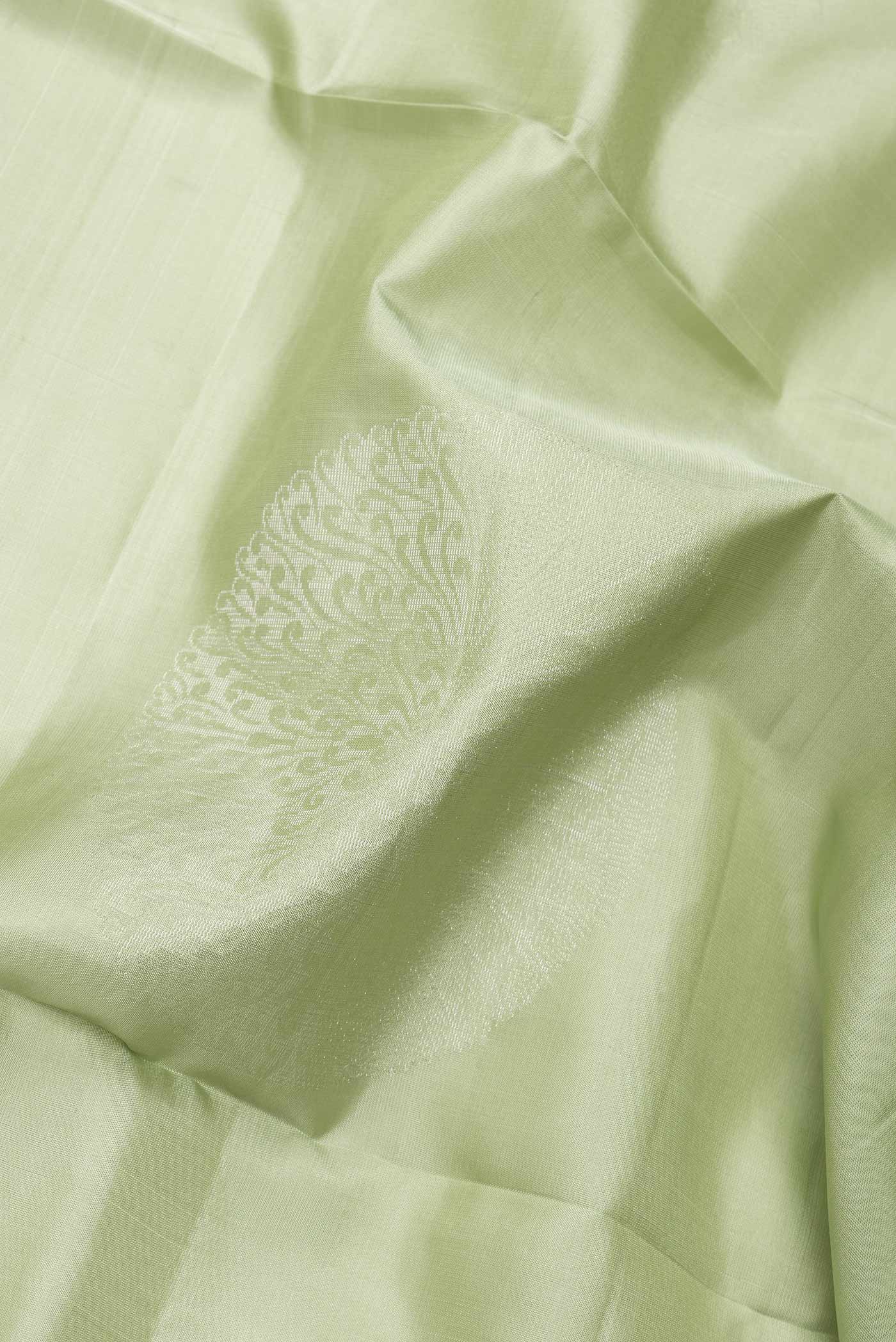 Light Green Soft Silk Saree - Image 2