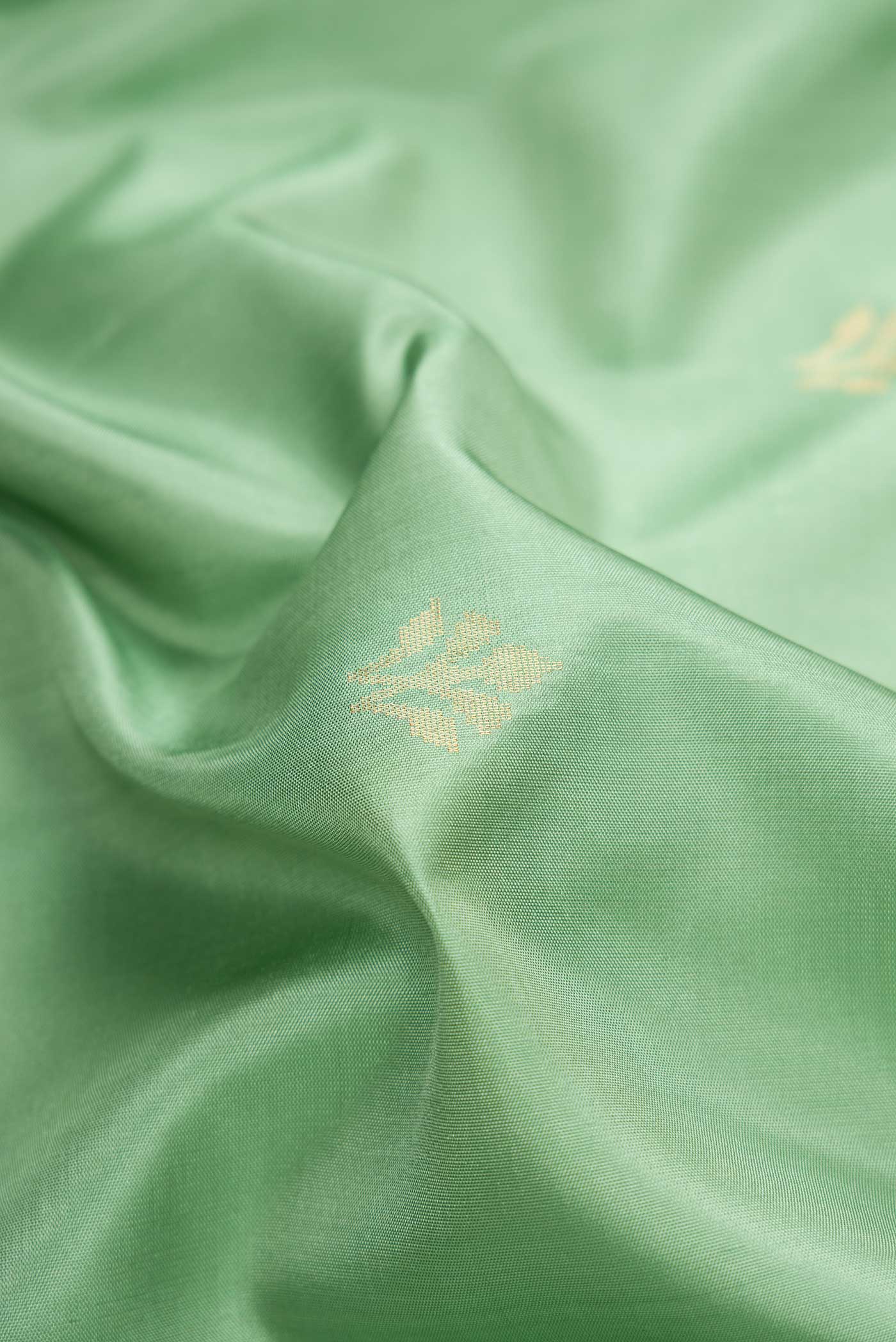 Sage Green Soft Silk Saree - Image 2