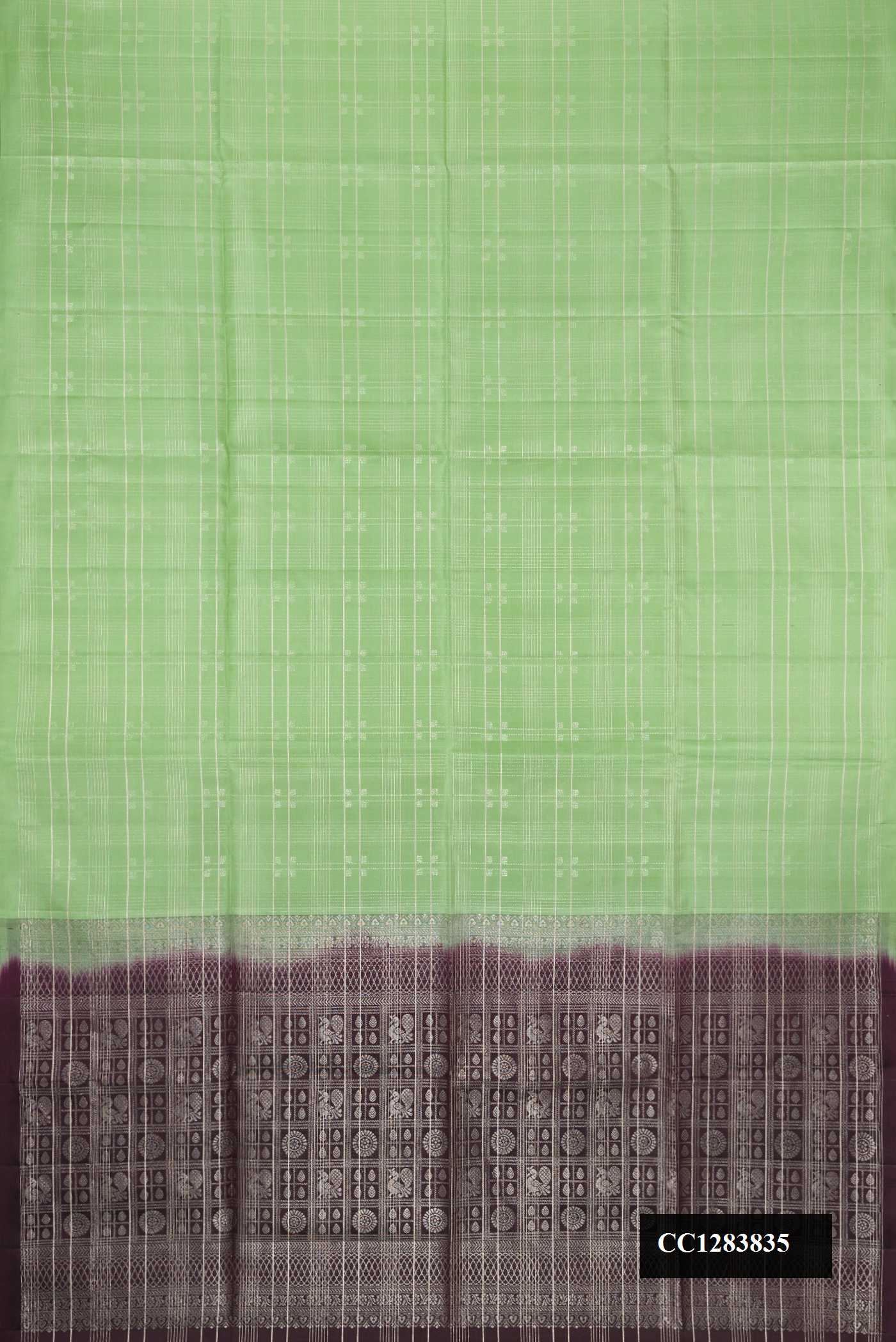 Pista Green Dual Tone Soft Silk Saree