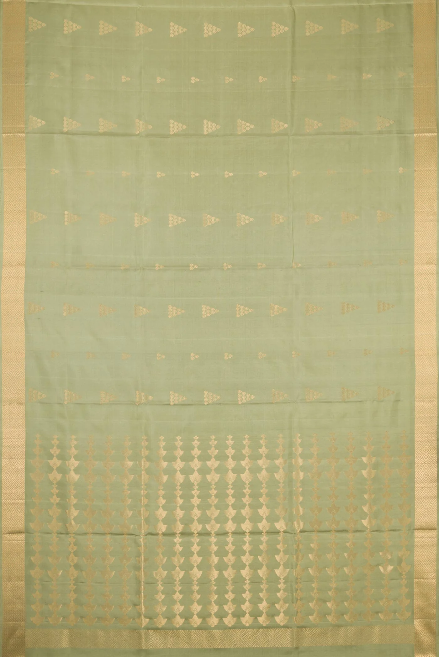Pista Green Dual Tone Soft Silk Saree - Image 6