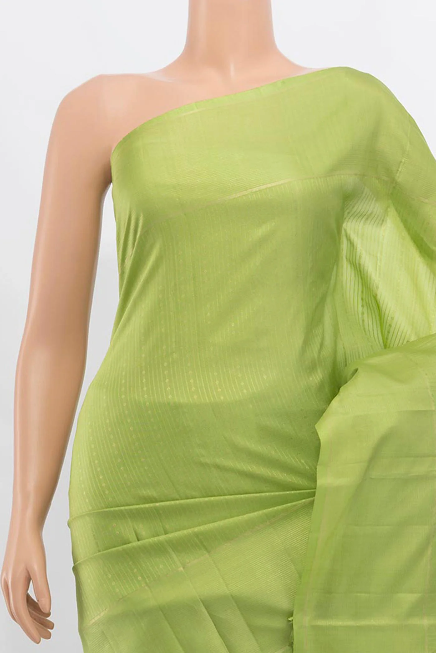 Pista Green Kanchipuram Silk Saree - Image 2