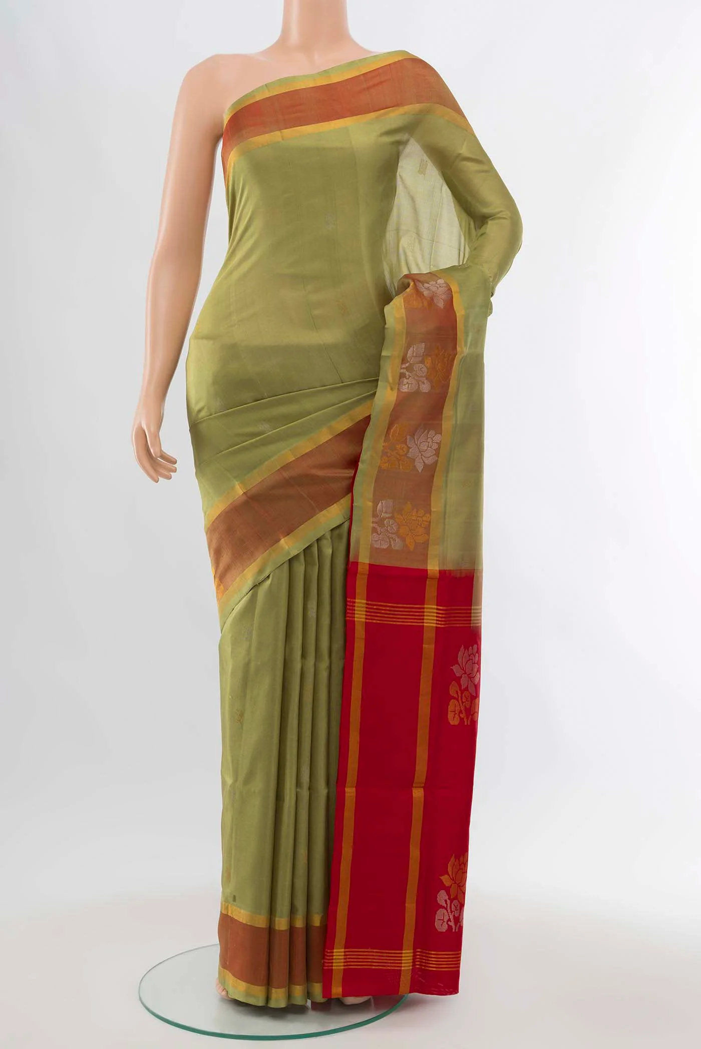 Pista Green Uppada Silk Saree