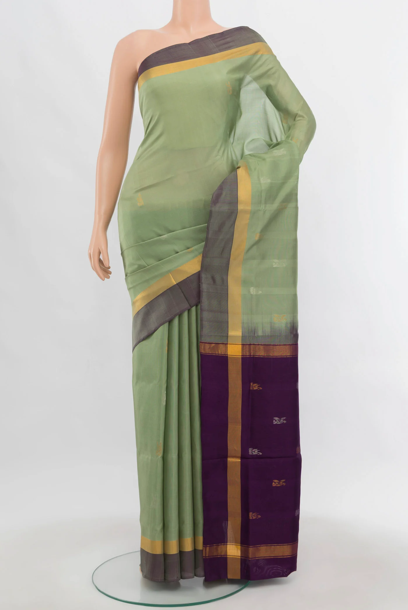 Pista Green Uppada Silk Saree