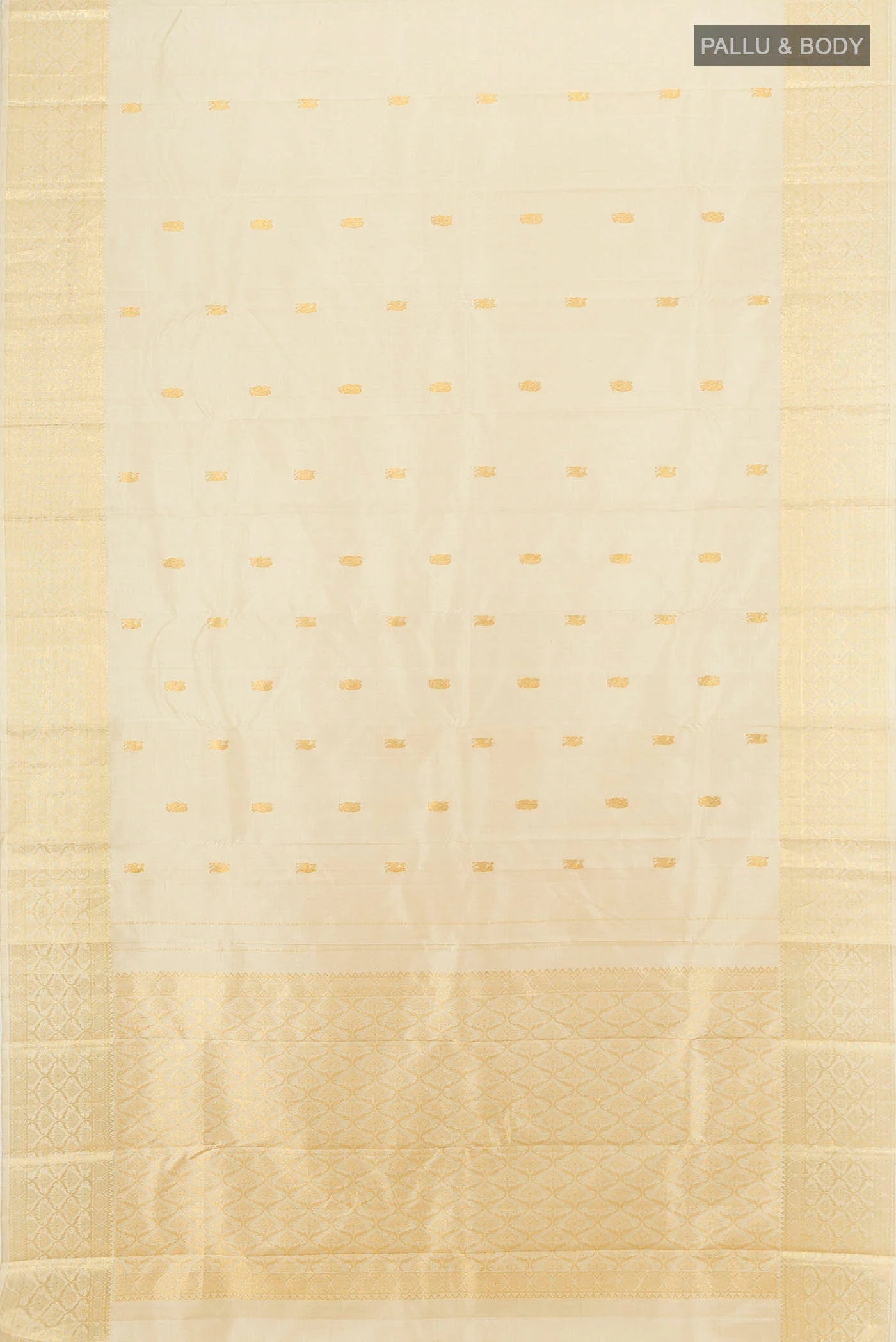 Beige Kanjivaram Silk Saree - Image 5