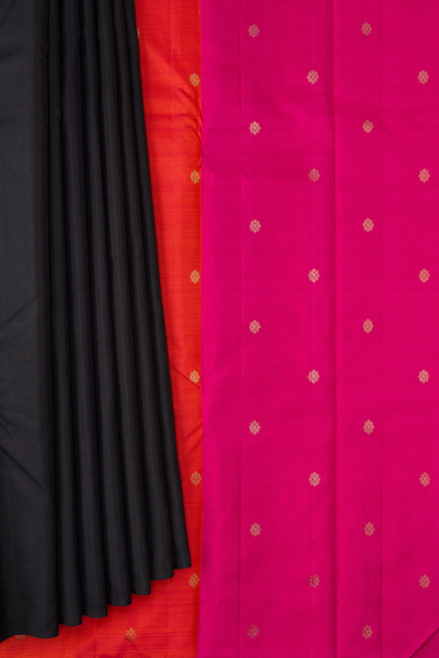 Pure Silk Pure Zari Black Kanjivaram Saree - Image 3