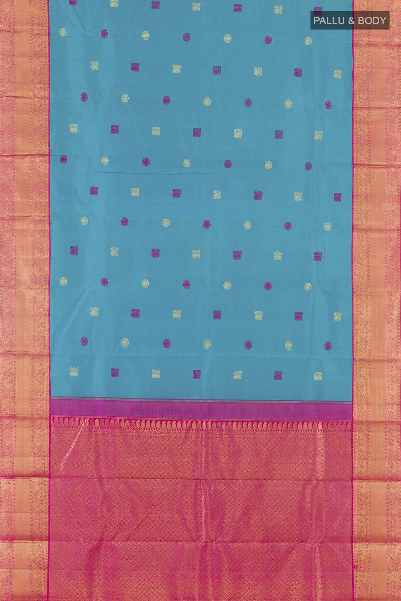 Blue Kanjivaram Silk Saree - Image 6