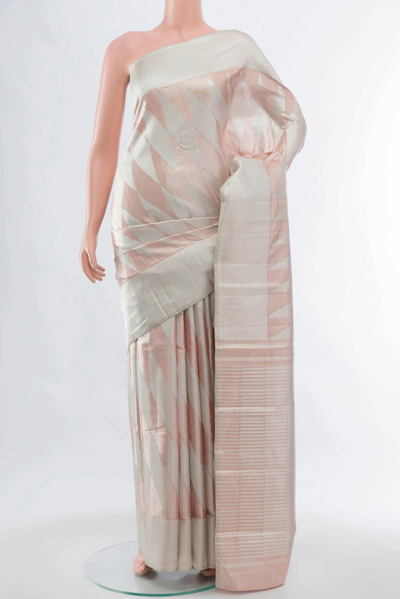 Pure Silk Pure Zari Dark Beige Kanjivaram Saree