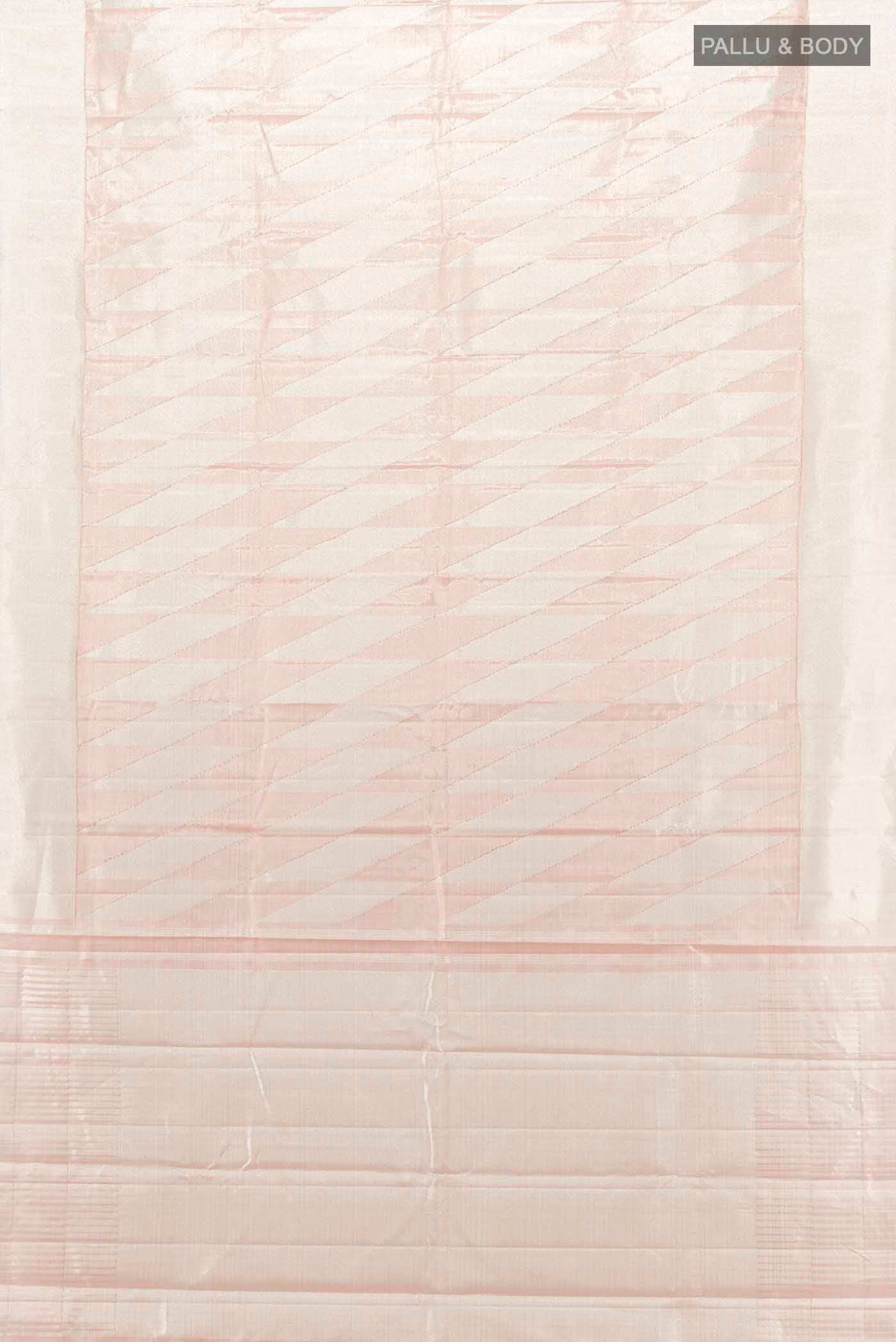 Pure Silk Pure Zari Dark Beige Kanjivaram Saree - Image 5