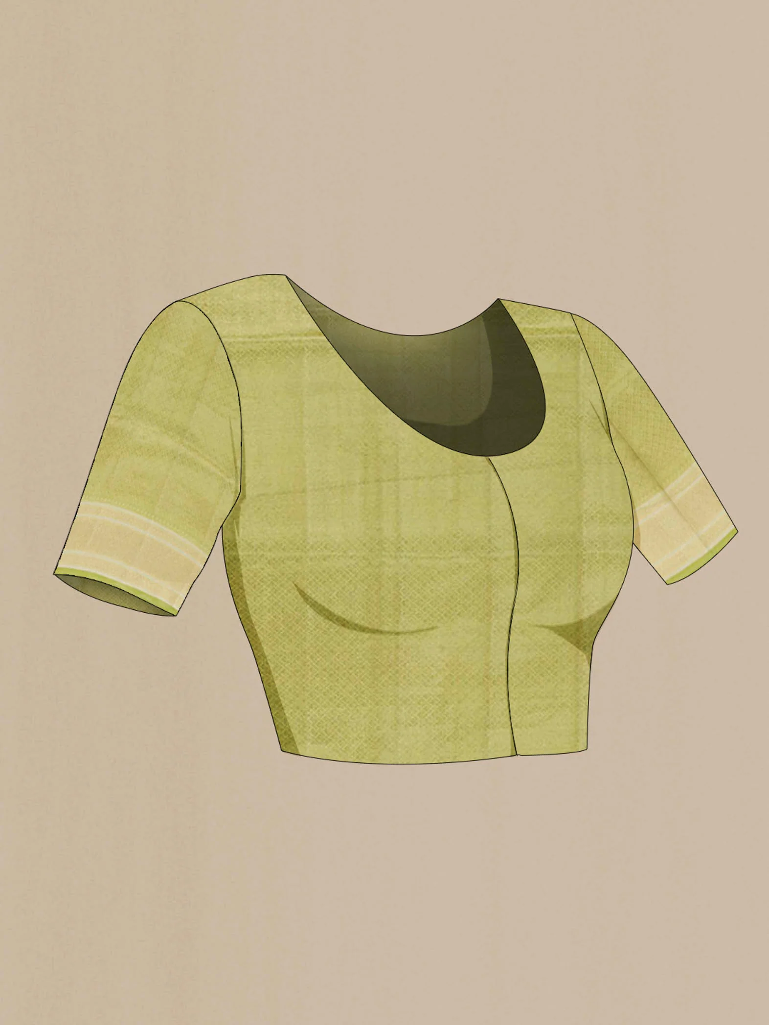Green Banarasi Tussar Silk Saree - Image 2