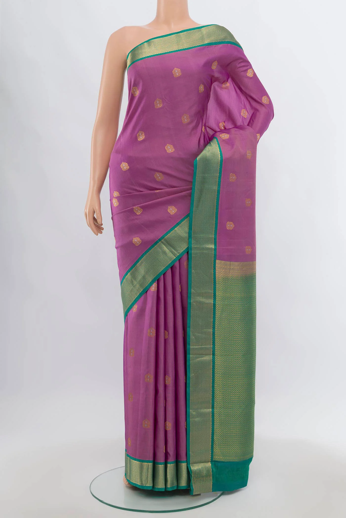Purple Kanchipuram Silk Saree