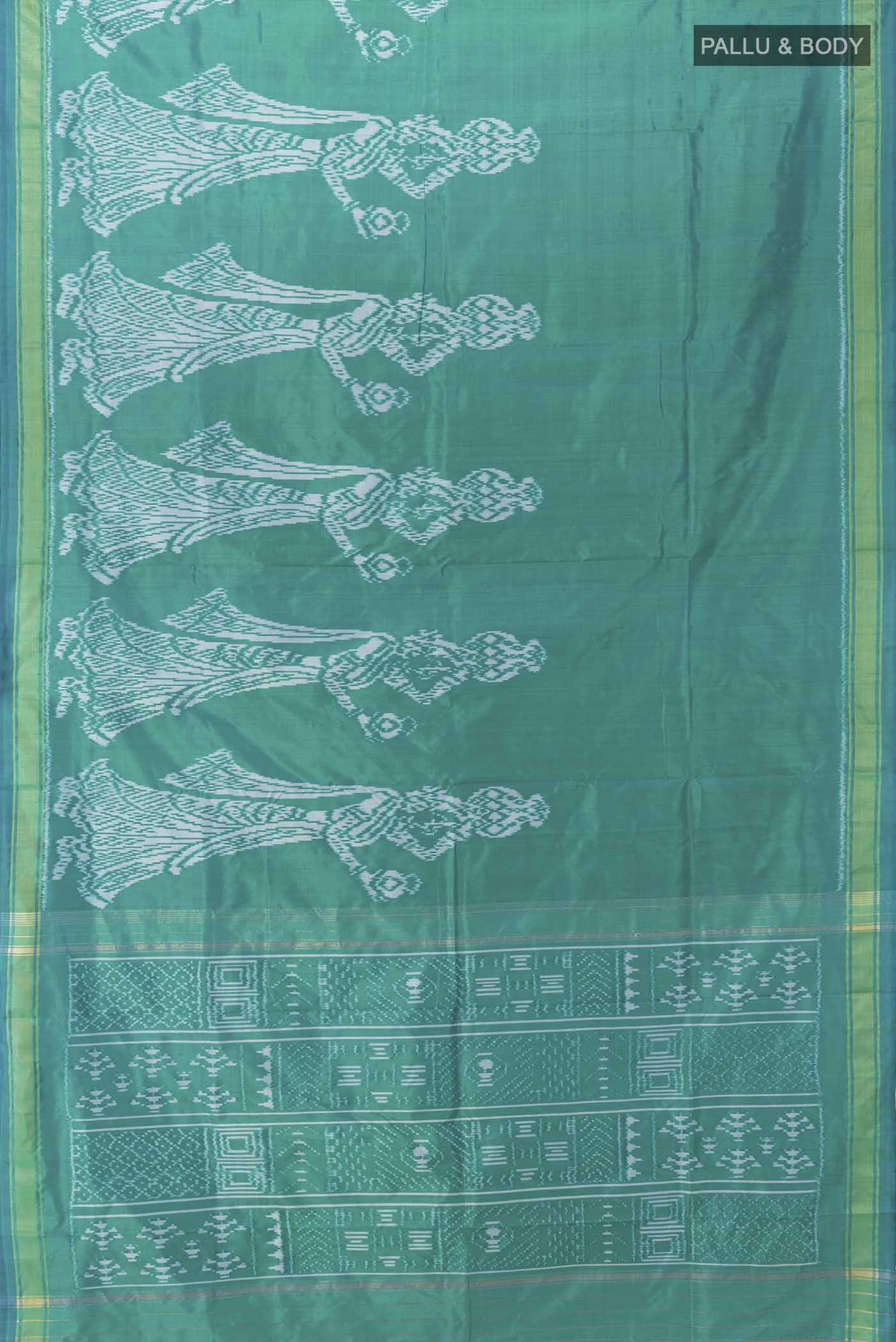 Blue Pochampally Silk Saree - Image 5
