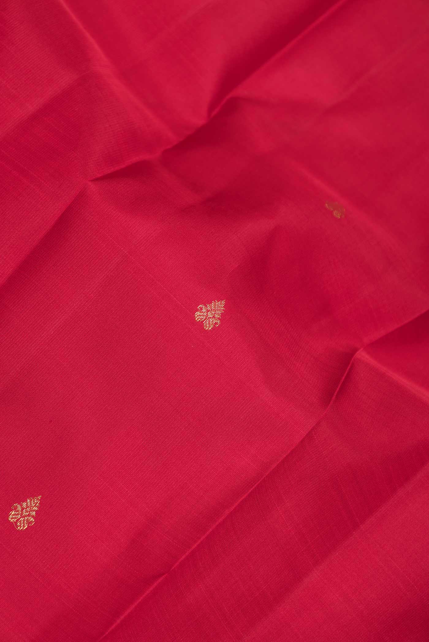 Pure Silk Pure Zari Maroon Dual Tone Kanjivaram Saree - Image 2